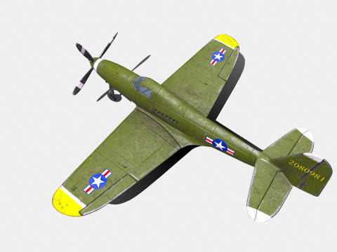 Bell P-63 Kingcobra American Fighter Aircraft Modèle 3D