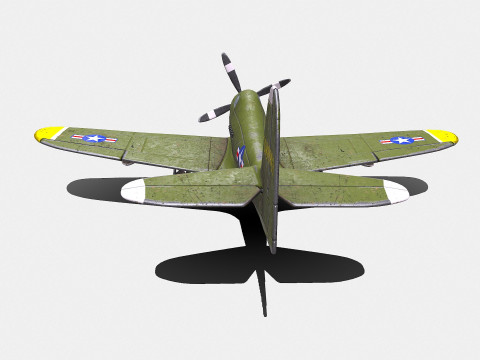 Bell P-63 Kingcobra American Fighter Aircraft Modèle 3D