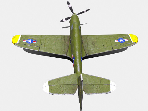 Bell P-63 Kingcobra American Fighter Aircraft Modèle 3D