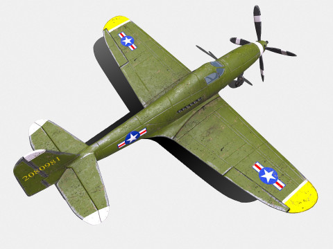 Bell P-63 Kingcobra American Fighter Aircraft Modèle 3D