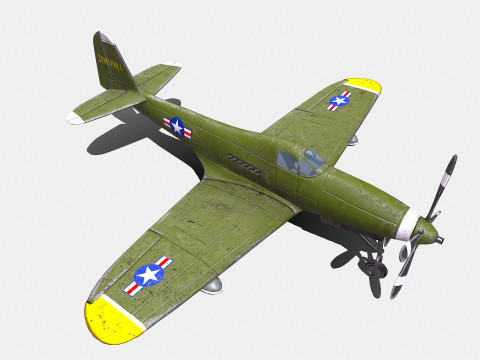 Bell P-63 Kingcobra American Fighter Aircraft Modèle 3D