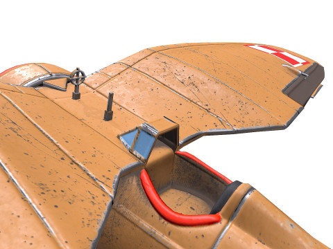 PZL P7 Polish Fighter Aircraft Modelo 3D