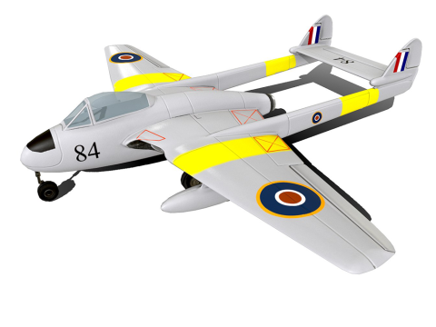 De Havilland Vampire British Fighter Jet Model 3D