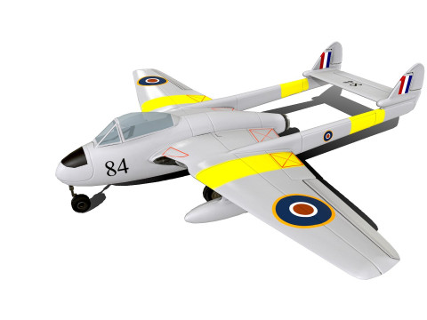 De Havilland Vampire British Fighter Jet 3D Model