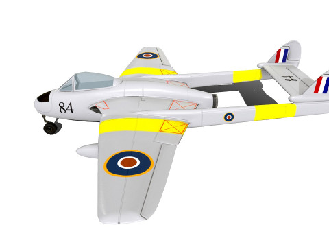 De Havilland Vampire British Fighter Jet 3D Model