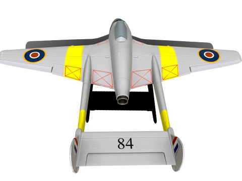De Havilland Vampire British Fighter Jet 3D Model