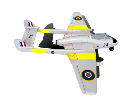 De Havilland Vampire British Fighter Jet 3D Model