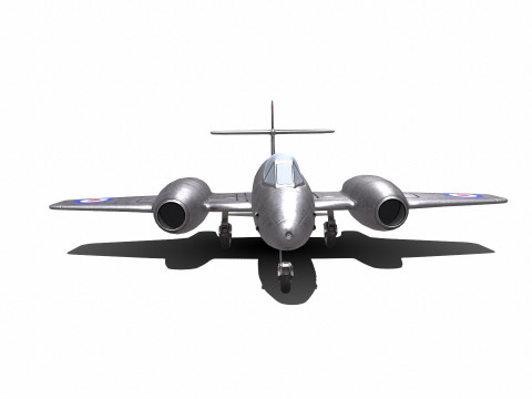 Gloster Meteor British Fighter Jet Model 3D