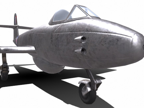 Gloster Meteor British Fighter Jet Model 3D