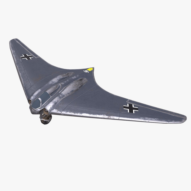 Horten Ho 229 German Fighter Jet 3Dモデル .c4d .max .obj .3ds .fbx .stl .blend