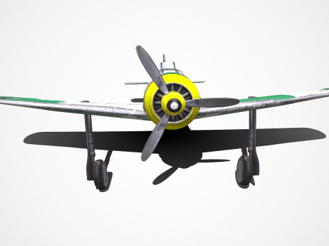 Focke-Wulf Fw 190 German WW1 Fighter Plane Modello 3D