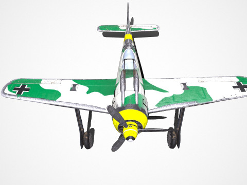 Focke-Wulf Fw 190 German WW1 Fighter Plane Modello 3D
