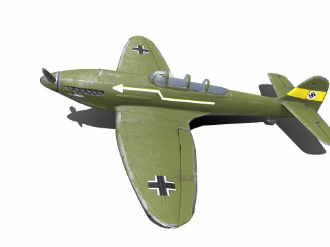 Heinkel He 112 German WW2 Fighter Plane Modello 3D