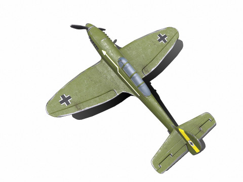 Heinkel He 112 German WW2 Fighter Plane Modello 3D