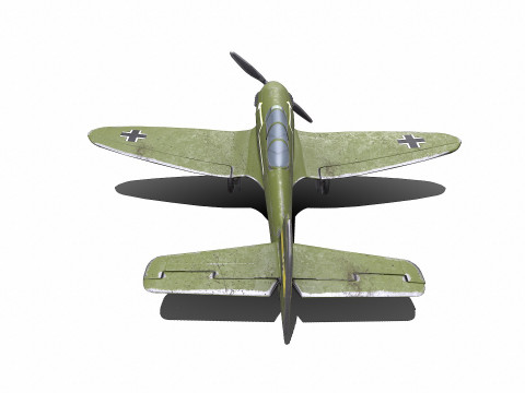 Heinkel He 112 German WW2 Fighter Plane Modello 3D