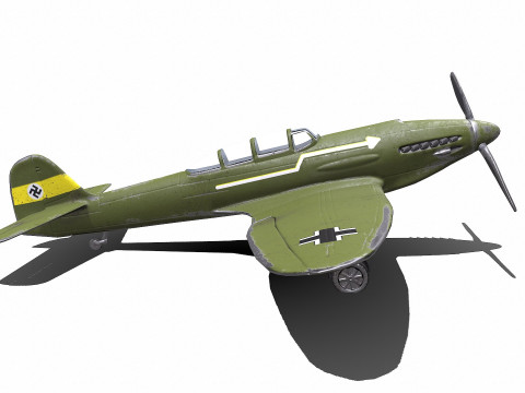 Heinkel He 112 German WW2 Fighter Plane Modello 3D