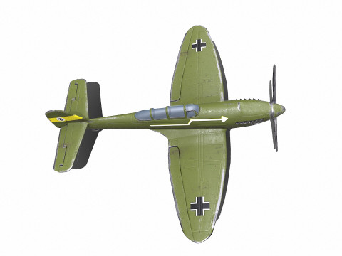 Heinkel He 112 German WW2 Fighter Plane Modello 3D