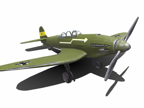 Heinkel He 112 German WW2 Fighter Plane Modello 3D