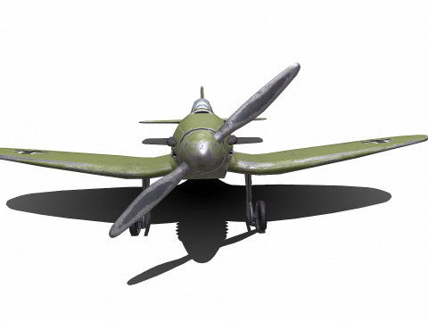 Heinkel He 112 German WW2 Fighter Plane Modello 3D