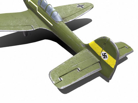 Heinkel He 112 German WW2 Fighter Plane Modello 3D