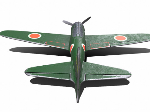 Mitsubishi A6M Zero WW2 Japan Fighter Plane 3Dモデル