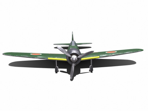 Mitsubishi A6M Zero WW2 Japan Fighter Plane 3Dモデル