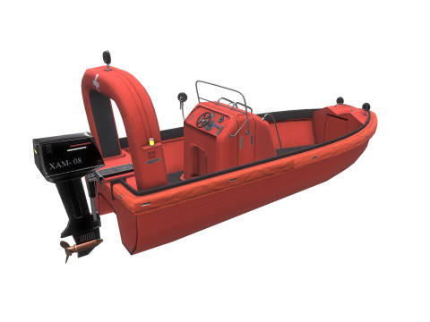 Fast Rescue Boat 3D Model