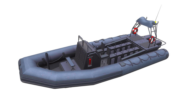 Inflatable Patrol Boat 3D 模型 .c4d .max .obj .3ds .fbx .stl .blend 