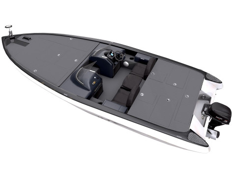 Bass Fishing Motorboat Low-poly PBR Model 3D