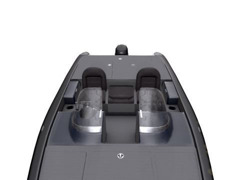 Bass Fishing Motorboat Low-poly PBR Model 3D