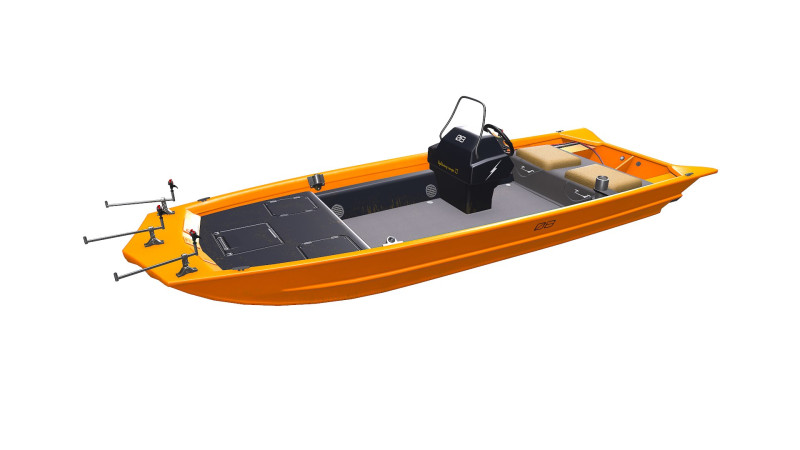 Carp Fishing Boat PBR Modelo 3D .c4d .max .obj .3ds .fbx .stl .blend 