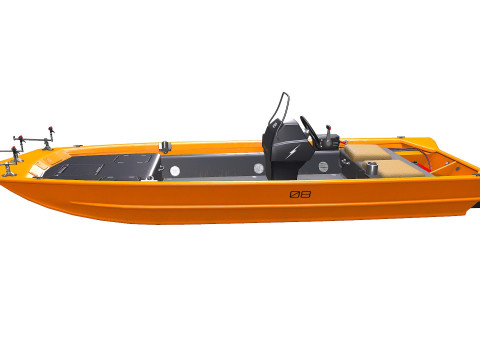 Carp Fishing Boat PBR Modelo 3D
