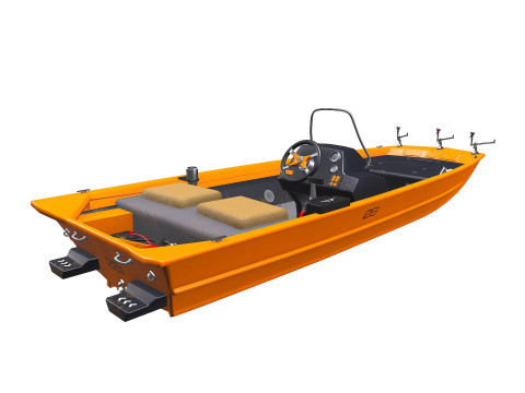 Carp Fishing Boat PBR Modelo 3D