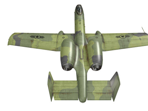 A-10A Thunderbolt II Low-poly 3Dモデル