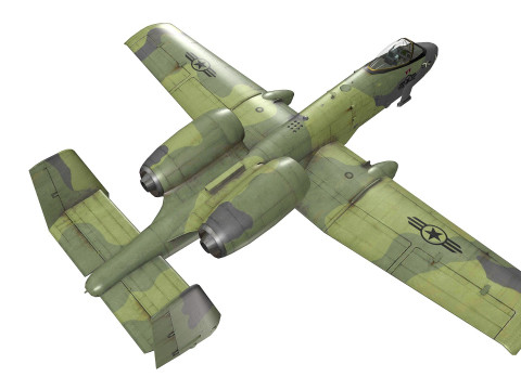 A-10A Thunderbolt II Low-poly 3Dモデル
