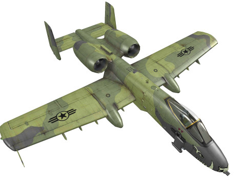 A-10A Thunderbolt II Low-poly 3Dモデル