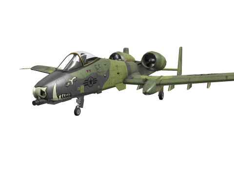 A-10A Thunderbolt II Low-poly 3Dモデル