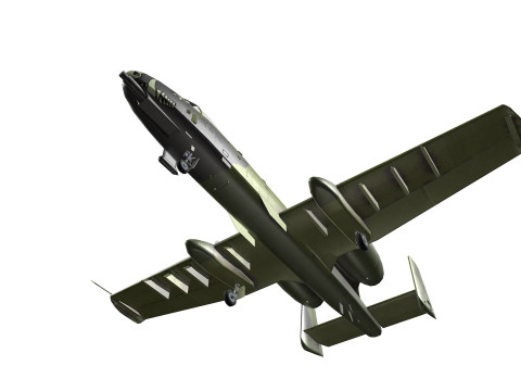 A-10A Thunderbolt II Low-poly 3Dモデル