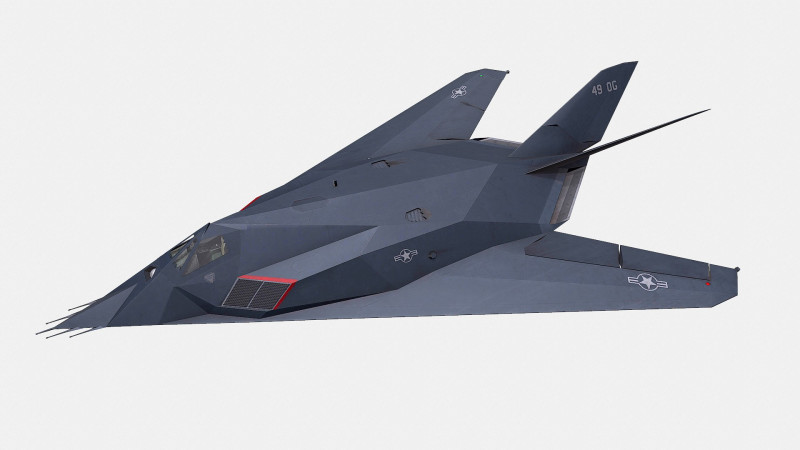 Lockheed F-117 Nighthawk Low-poly Model 3D .c4d .max .obj .3ds .fbx .stl .blend 