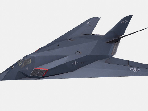 Lockheed F-117 Nighthawk Low-poly 3D Model