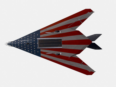 Lockheed F-117 Nighthawk Low-poly Model 3D