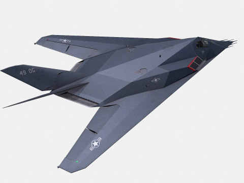 Lockheed F-117 Nighthawk Low-poly Model 3D