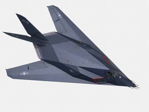 Lockheed F-117 Nighthawk Low-poly Model 3D