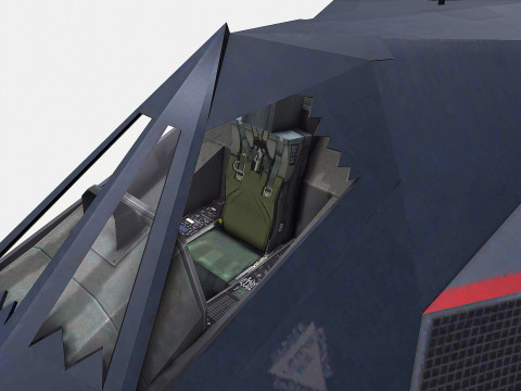Lockheed F-117 Nighthawk Low-poly Model 3D