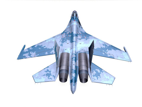 Sukhoi Su-47 Fighter Jet Low-poly Model 3D