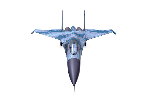 Sukhoi Su-47 Fighter Jet Low-poly Model 3D