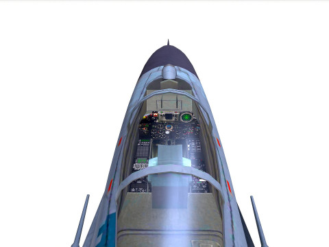 Sukhoi Su-47 Fighter Jet Low-poly Model 3D