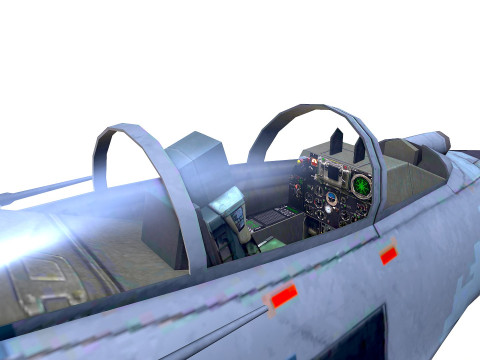 Sukhoi Su-47 Fighter Jet Low-poly Model 3D