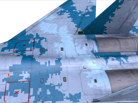Sukhoi Su-47 Fighter Jet Low-poly Model 3D