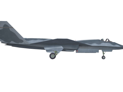 Northrop YF-23 Fighter Jet Low-poly Modelo 3D